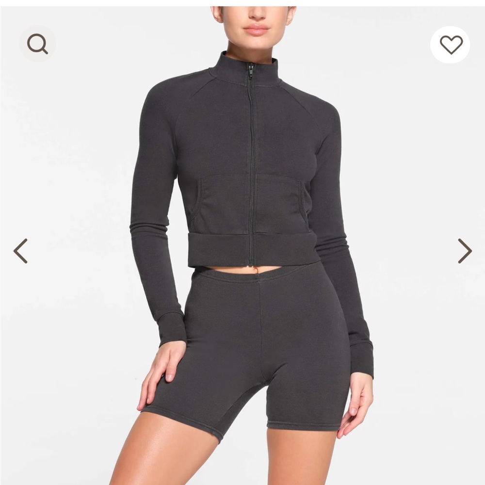 NWT SKIMS outdoor bike short and track jacket